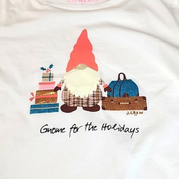 Crewcuts size 12 - 14 girl long sleeve christmas gnome shirt New - Picture 5 of 9